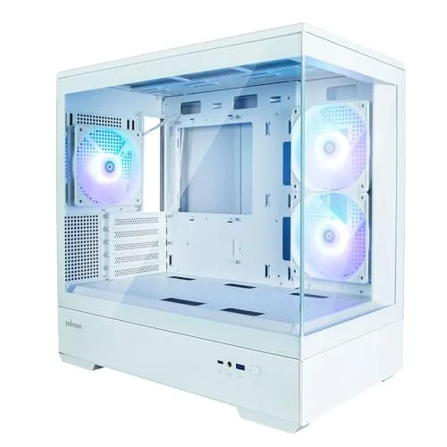 Boitier PC sans alimentation - ZALMAN P30 (Blanc) - Mini tour - Micro-ATX - 3x120mm LED A-RGB - vue 5