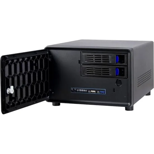 Boîtier PC SFF - Inter-Tech - SC-2100 - Noir - Mini-ITX - 2 baies internes - 1 ventilateur 60 mm - vue 2