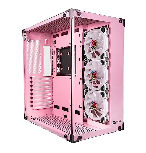 Boîtier PC - Talius - Cronos RGB - ATX - 3 ventilateurs - Rose - vue 3