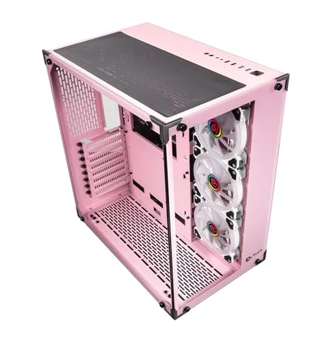 Boîtier PC - Talius - Cronos RGB - ATX - 3 ventilateurs - Rose - vue 6