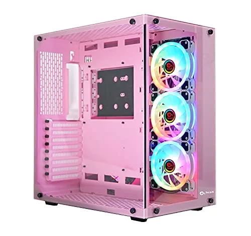Boîtier PC - Talius - Cronos RGB - ATX - 3 ventilateurs - Rose - vue 7