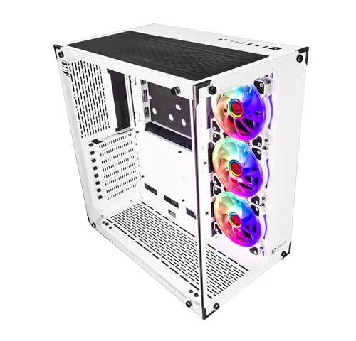 Boîtier PC - Talius - Cronos RGB ATX - Blanc - Éclairage RGB - Compatible ATX/Micro-ATX/Mini-ITX - vue 4