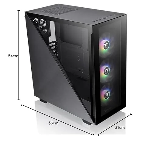 Boîtier PC - THERMALTAKE - Divider 300 TG ARGB - Noir - Midi Tower - 3x 120 mm Ventilateurs - vue 6