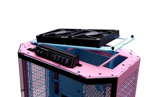Boîtier PC - Thermaltake - The Tower 600 - Bubble Pink - 550x420x286.4 mm - Placement horizontal - vue 6
