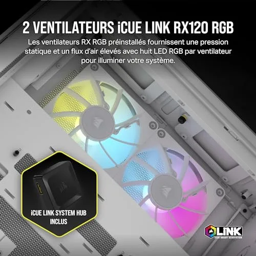 Corsair 2500X mATX RGB White - vue 4