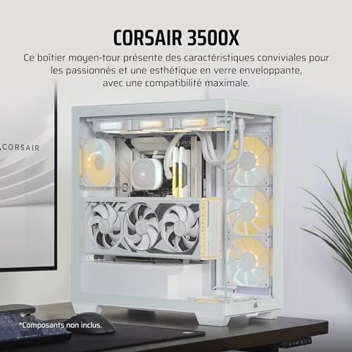 Corsair 3500X mATX White - vue 2