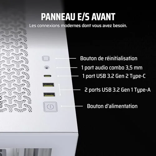 Corsair 3500X mATX White - vue 6