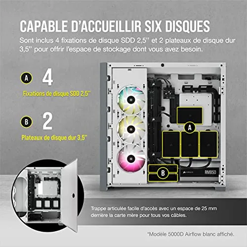 Corsair 5000D Airflow ATX White - vue 9