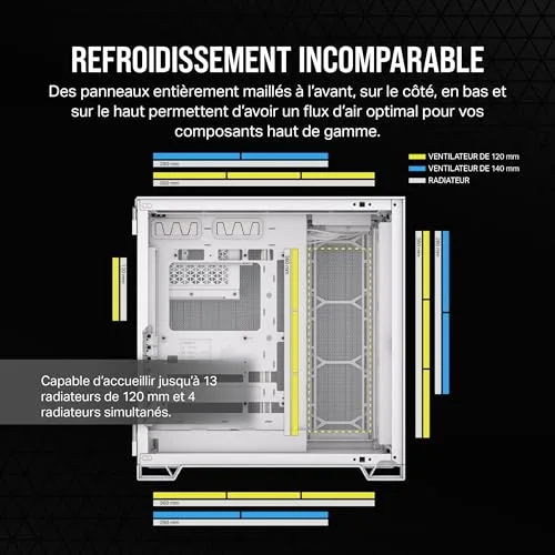 Corsair 6500D AIRFLOW ATX White - vue 7