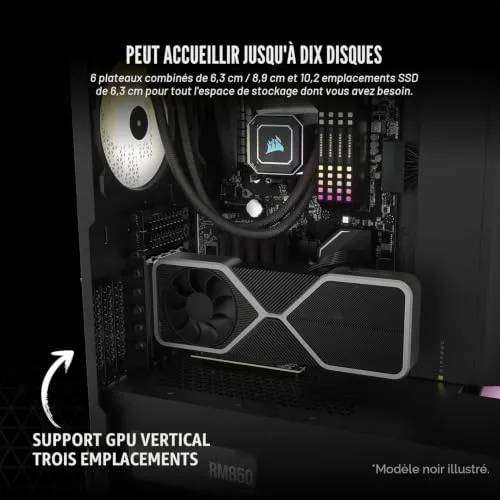 CORSAIR Boîtier PC 7000D AIRFLOW Verre Trempé - Blanc (CC-9011219-WW) - vue 8