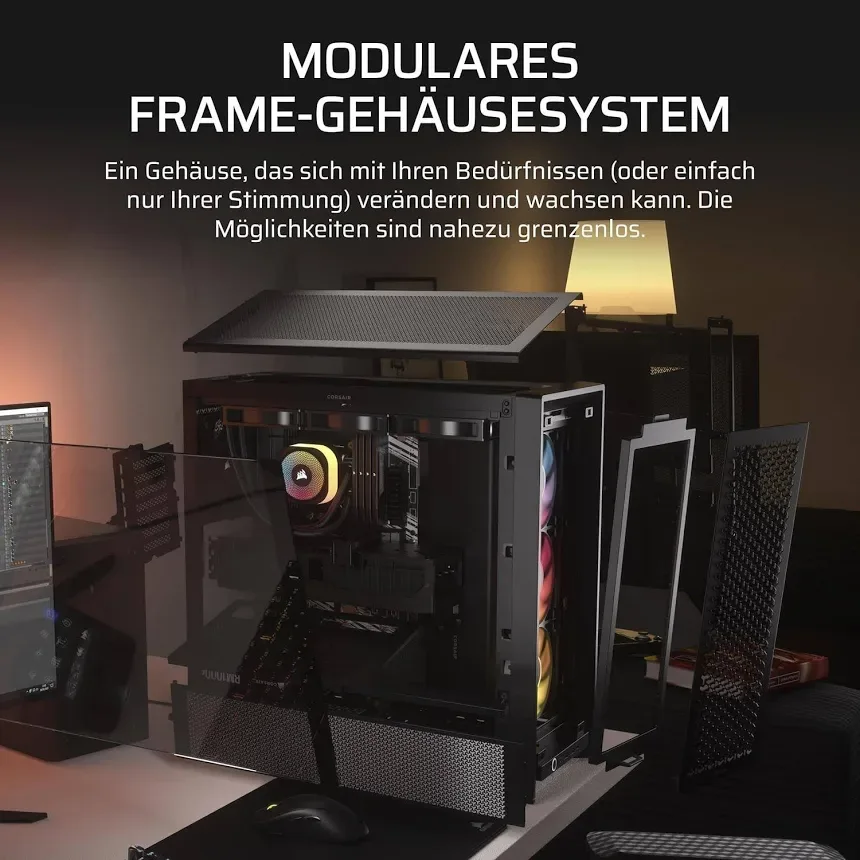 Corsair FRAME 4000D Airflow ATX RGB - vue 3