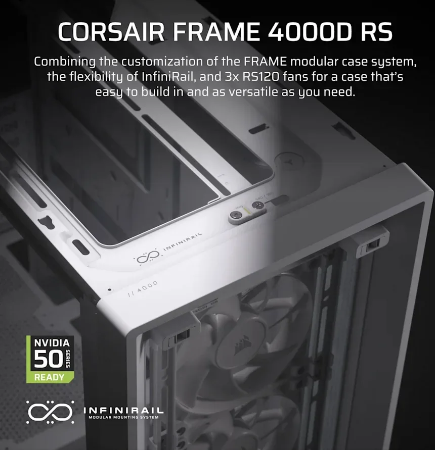 Corsair FRAME 4000D RS ATX - vue 2