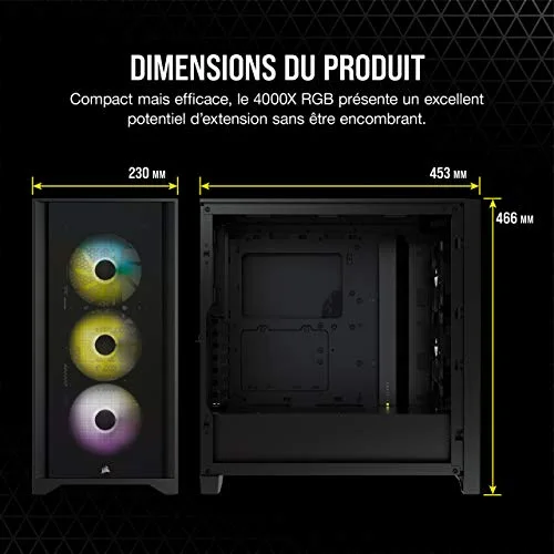 Corsair iCUE 4000X RGB ATX - vue 3