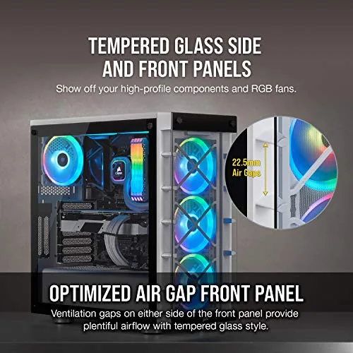 Corsair iCUE 465X ATX RGB White - vue 6