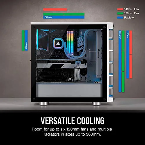 Corsair iCUE 465X ATX RGB White - vue 7
