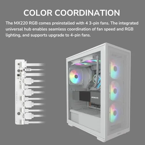 Cougar MX220 White RGB ATX - vue 8