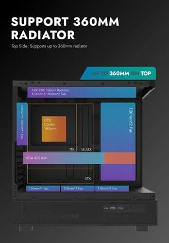 Darkflash DPX90 ATX RGB - vue 3