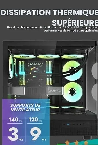 Darkflash DPX90 ATX RGB - vue 6