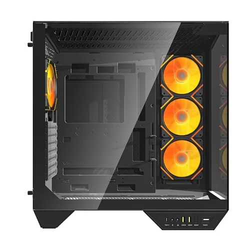 darkFlash DY470 Black ATX RGB - vue 3
