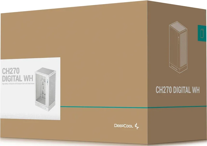 Deepcool CH270 Digital mATX White - vue 5