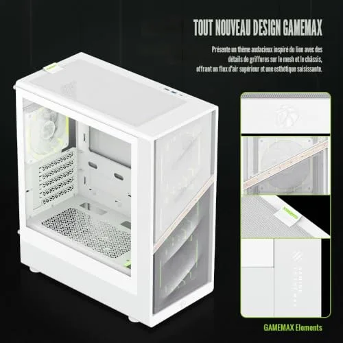 GameMax AERIS 330 MW mATX RGB - vue 3