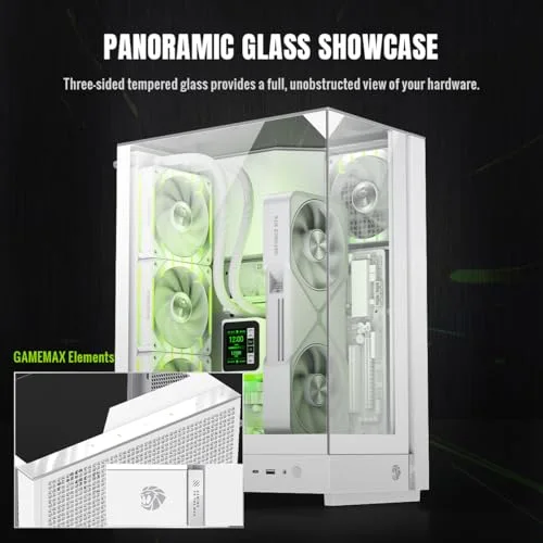 GameMax T20 WH ATX RGB - vue 3