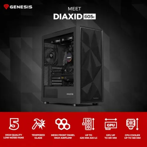 GENESIS Diaxid 605F ATX RGB - vue 2