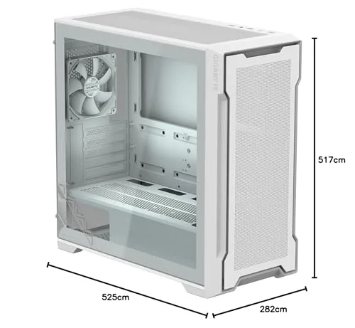 Gigabyte C102 Glass ATX White - vue 9
