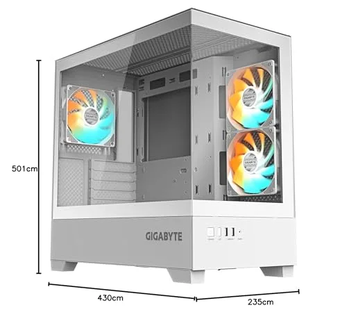 Gigabyte C201 Panoramic Ice ATX RGB - vue 8
