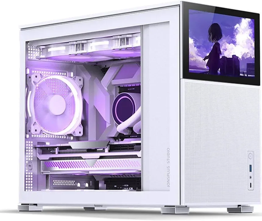 Jonsbo D31 Mesh mATX White - vue 3