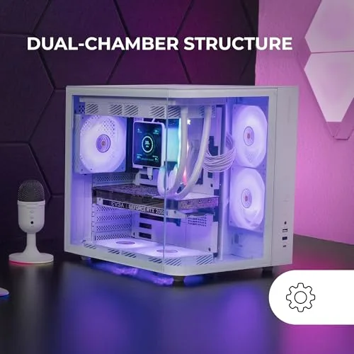 Mars Gaming Mc-Curv ATX White - vue 3