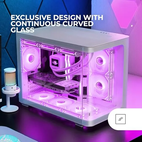 Mars Gaming MC-FUSIONM mATX White - vue 2