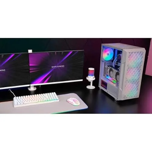 Mars Gaming MC-GEO ATX RGB White - vue 2