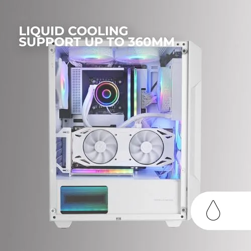 Mars Gaming MC-GEO ATX RGB White - vue 6