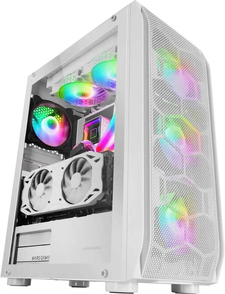 Mars Gaming MC-KX ATX RGB White - vue 5