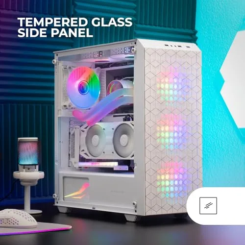 Mars Gaming MC-MAG ATX RGB White - vue 2