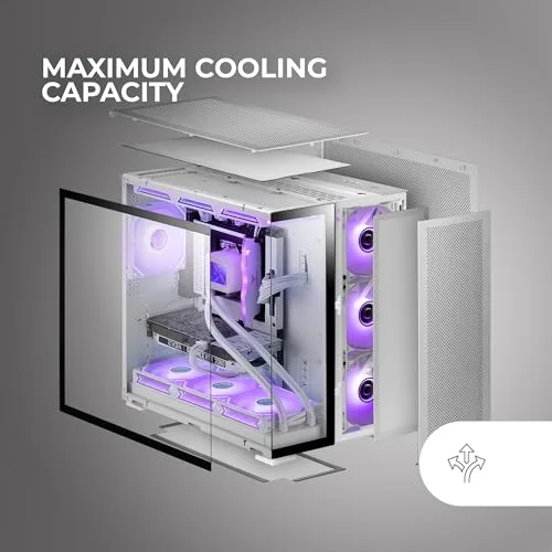 Mars Gaming MC-NOVA2 E-ATX White - vue 3