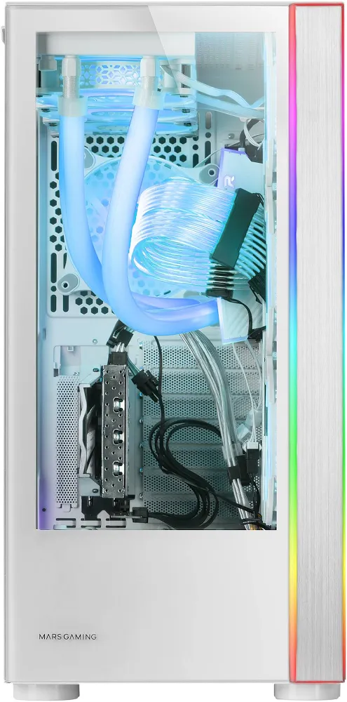 Mars Gaming MC-Ultra Tower E-ATX RGB White - vue 2