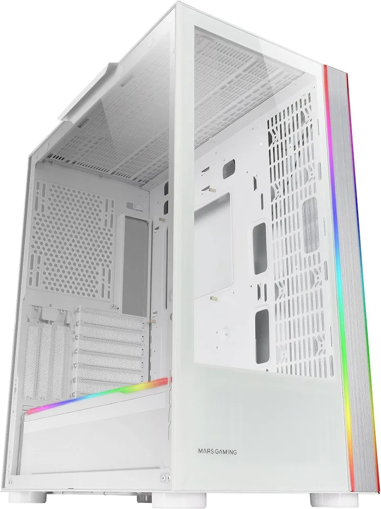 Mars Gaming MC-Ultra Tower E-ATX RGB White - vue 5