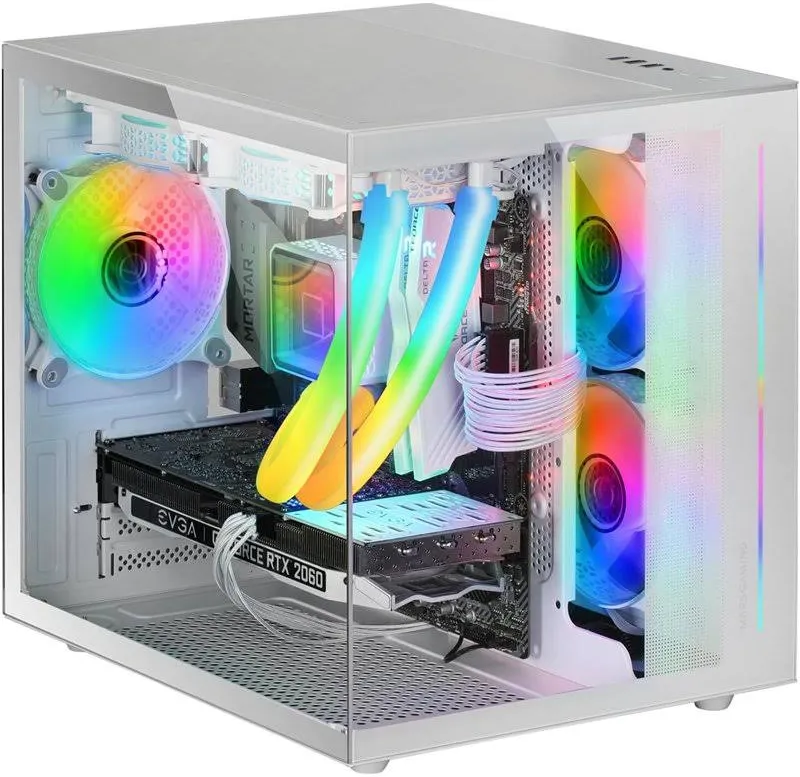 Mars Gaming MC-VIEW mATX White - vue 2