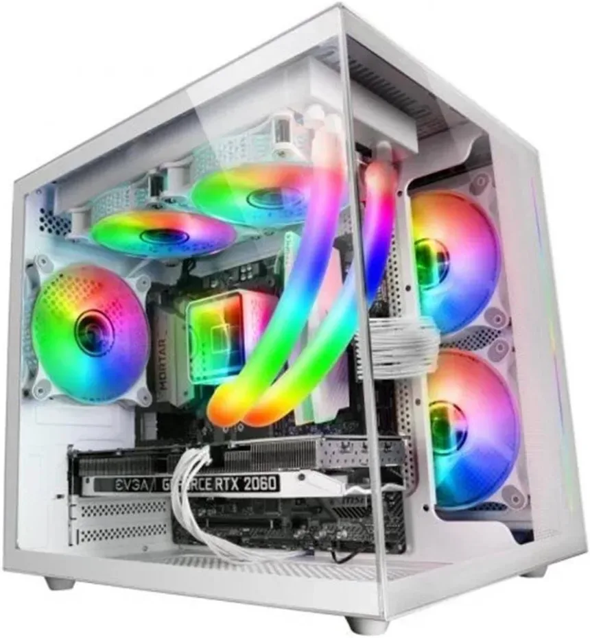 Mars Gaming MC-VIEW mATX White - vue 4