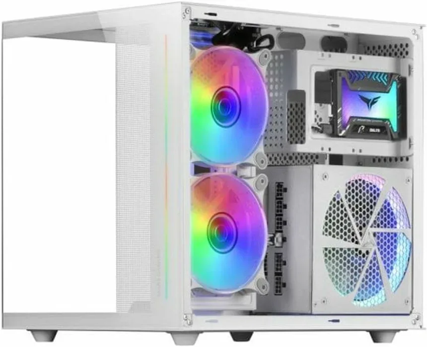 Mars Gaming MC-VIEW mATX White - vue 5