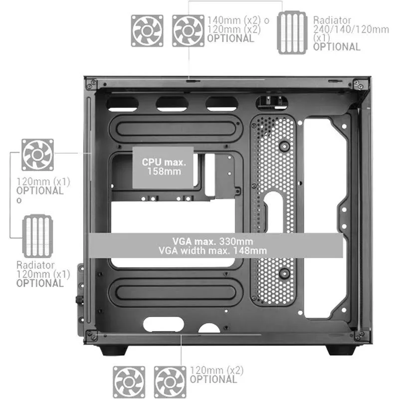 Mars Gaming MC-VIEW mITX - vue 2