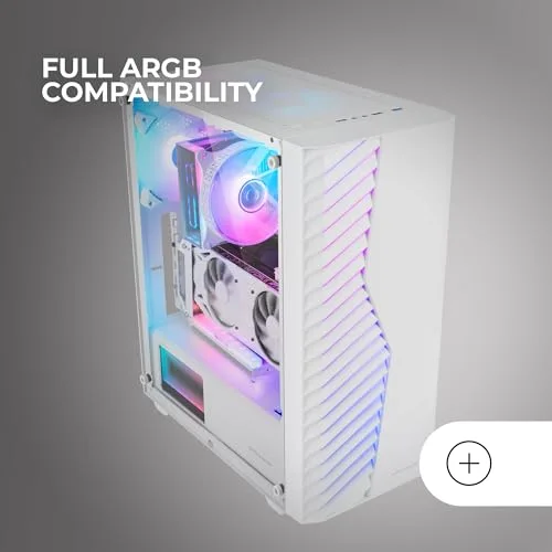 Mars Gaming MC-VOLT ATX RGB White - vue 4