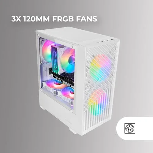 Mars Gaming MC-Vortex mATX RGB White - vue 3