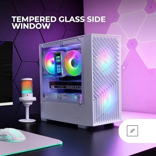 Mars Gaming MC-Vortex mATX RGB White - vue 4