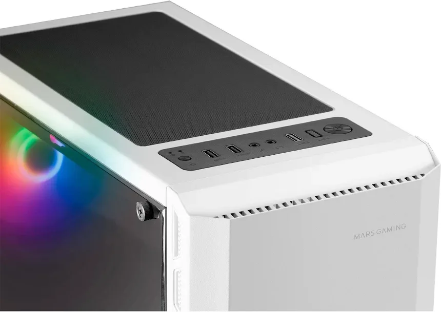 Mars Gaming MC-X2 ATX RGB White - vue 2