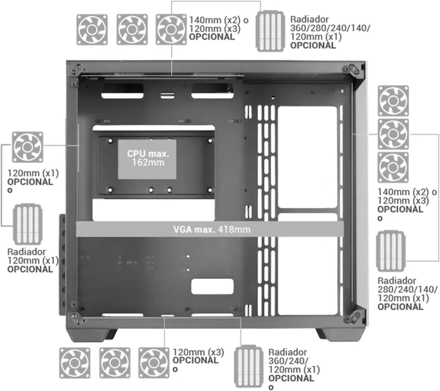Mars Gaming MCV4 E-ATX - vue 4