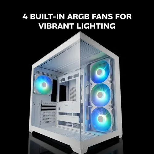 Mars Gaming MCV5 White ATX RGB - vue 3