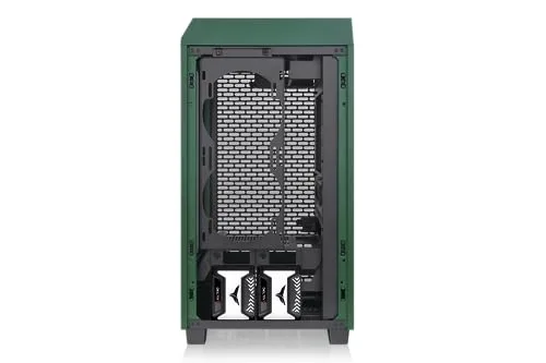 mini-tour Thermaltake The Tower 200 Boîtier PC vert racing 2 ventilateurs pré-installés fenêtre latérale filtre anti - vue 4